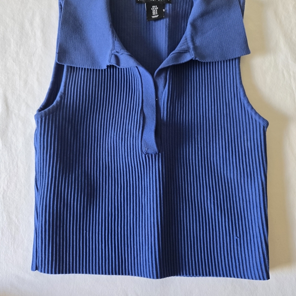 Sincerely Jules Blue Ribbed Top - Picture 4 of 5